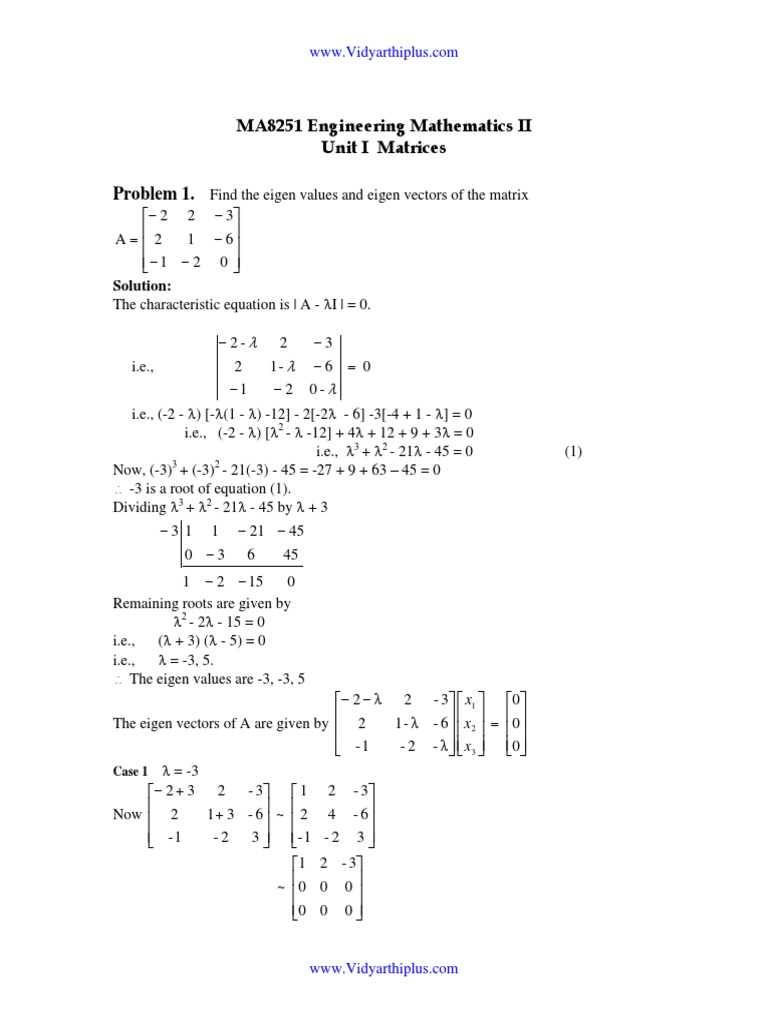 Cayley Hamilton Theorem To Find Inverse Matrix