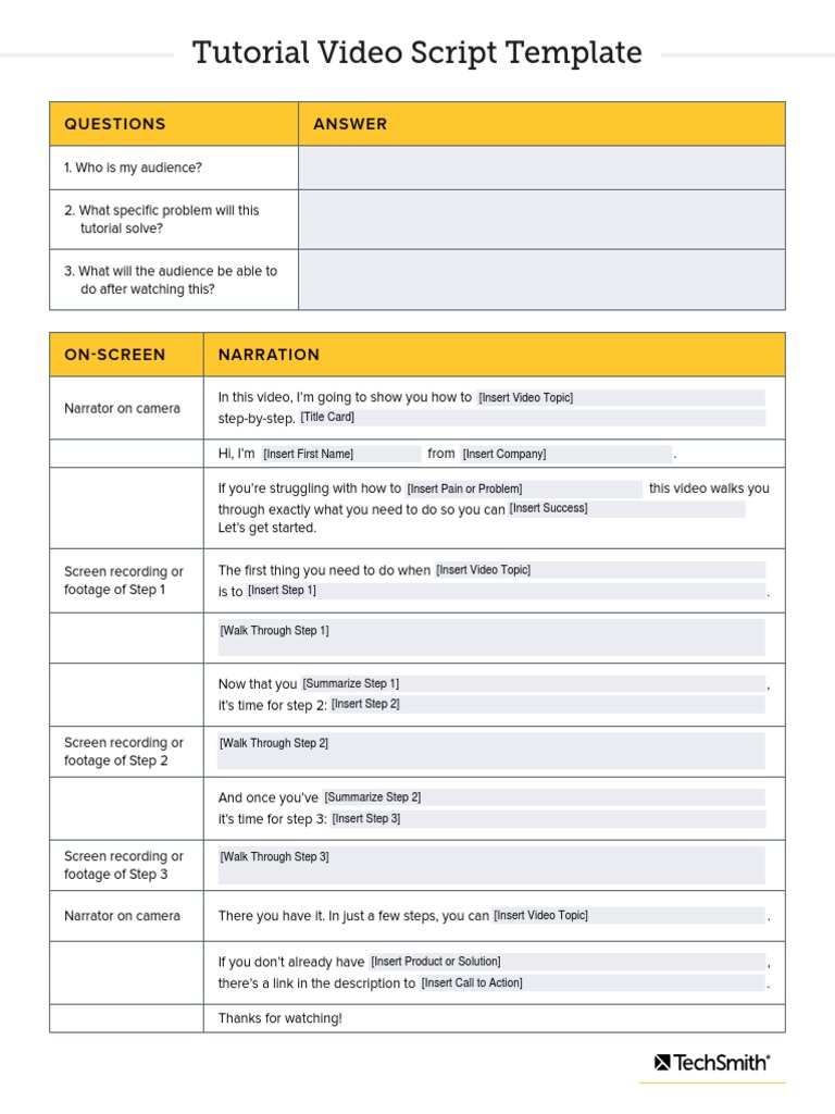 Creating Effective Tutorial Videos: A Script Template to Solve User ...