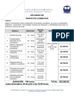 Productos Cosméticos (Segunda Emisión) - Costos 2022