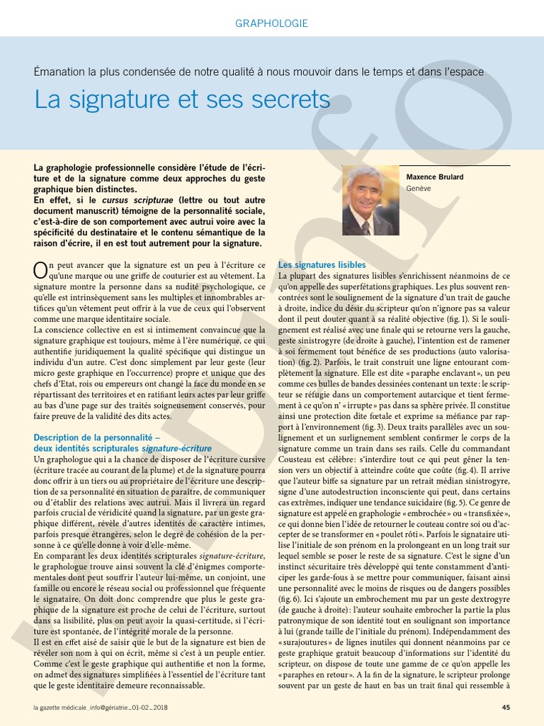Analyse graphologique des signatures | PDF | Graphologie | Signature