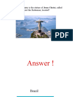 in Which Country Is The Stature of Jesus Christ, Called Christ The Redeemer, Located?