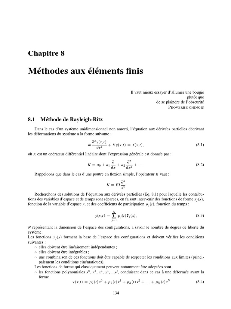 Méthode de Rayleigh-Ritz en éléments finis | PDF | Méthode des éléments ...