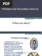 Primaryand Secondary Sources