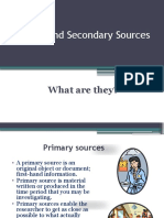 Primaryand Secondary Sources