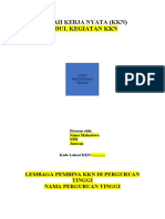 Format Laporan Kegiatan KKN Mahasiswa