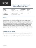 NTSB Report on Piper PA31 Landing Accident in Alaska