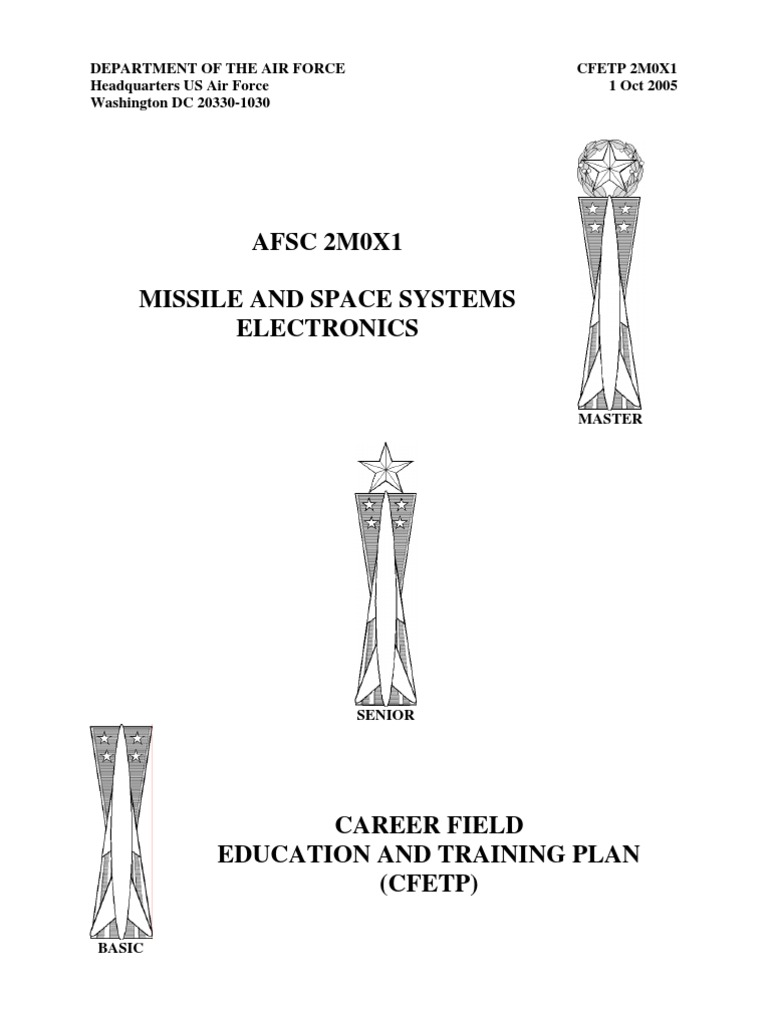 CFETP for 2M0X1 Missile Systems | PDF | United States Air Force | Missile