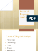 Levels of Linguistic Analysis