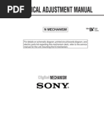 DV Mechanical Adjustment Manual: Mechanism