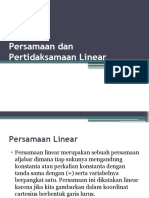 Persamaan dan Pertidaksamaan Linear