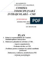 Comisia Multidisciplinară Intrașcolară - Cmi: Managementul Educației Incluzive - Anul I (Masterat)