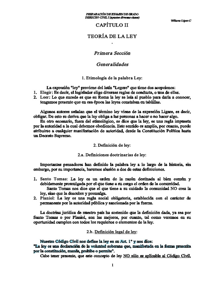 Teoría de la Ley en Derecho Civil I | PDF | Constitución | Estatuto
