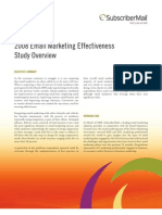 2008 Marketing Effectiveness Study