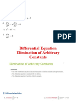 Differential Equation Elimination of Arbitrary Constants
