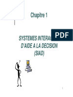Chapitre 1 Systemes Interactifs d Aide a La Decision (Siad)