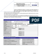 Questionnaire for Certification Planning