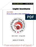 All India Full Syllabus Test–02 Solution