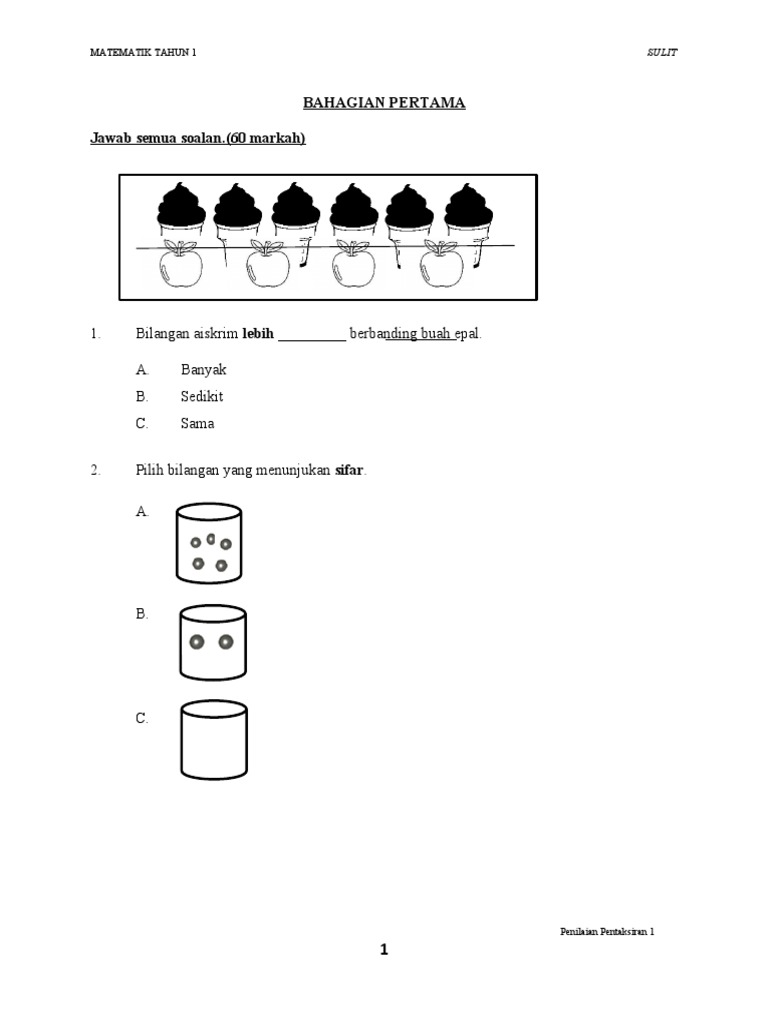 Math K1tahun12018 PDF | PDF