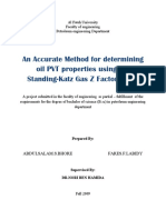 An Accurate Method For Determining Oil PVT Properties Using The Standing-Katz Gas Z Factor Chart