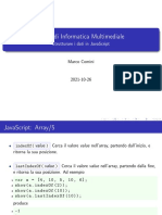 Corso Di Informatica Multimediale: Strutturare I Dati in Javascript