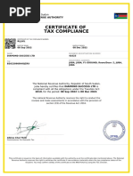 RDB Certificate of Enterprise Registration | PDF | Taxes | Value Added Tax