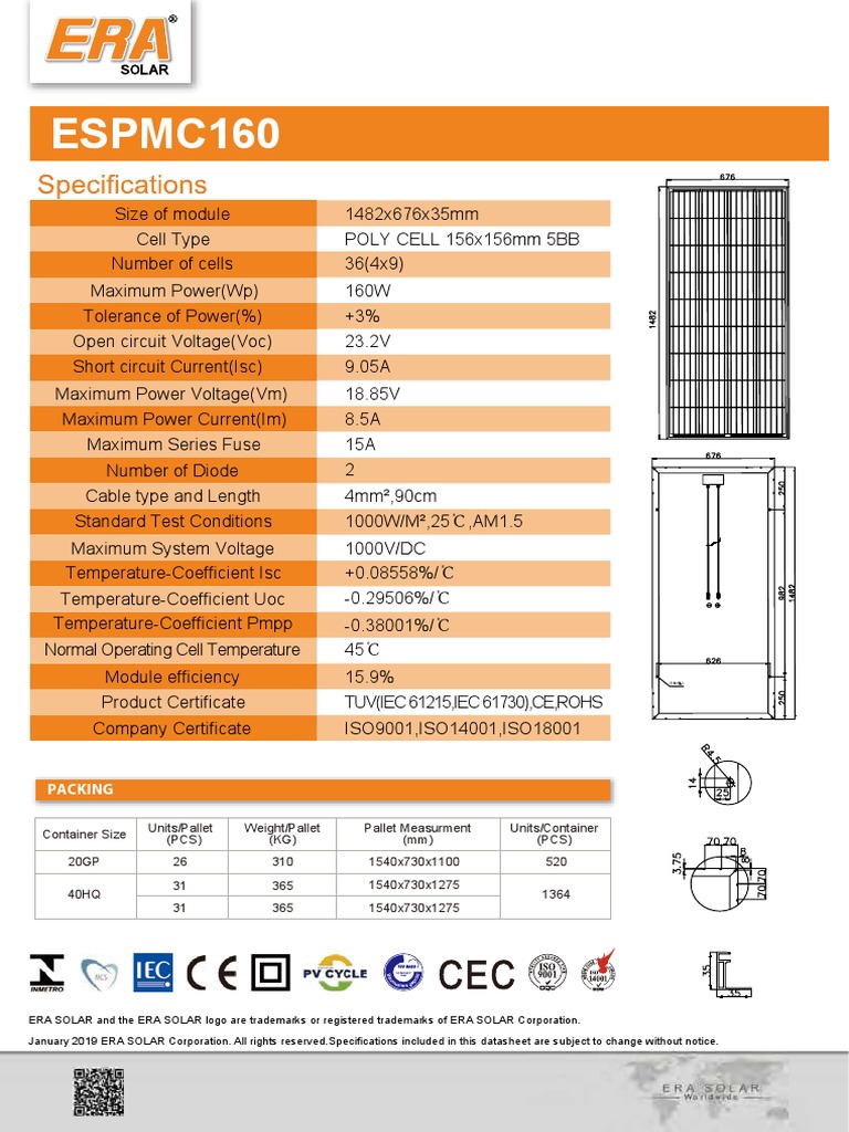 Solar Module Specifications Overview | PDF | Science & Mathematics