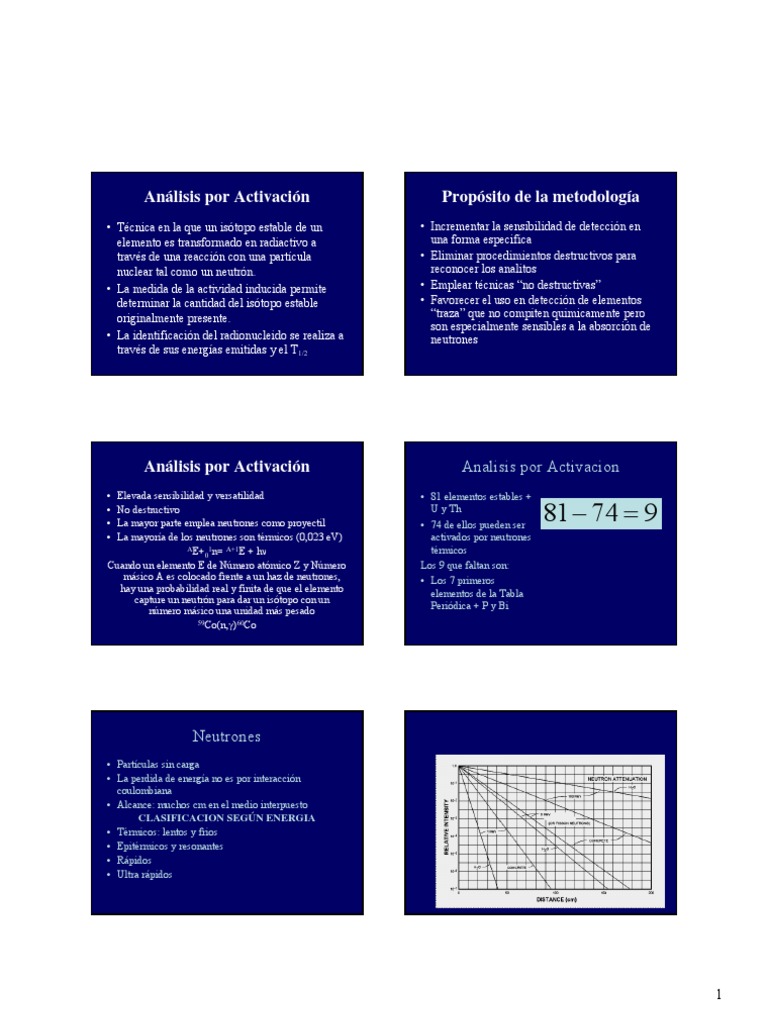 AAN20081, Analisis Por Activacion de Neutrones