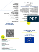 Certificazione Verde COVID-19 EU Digital COVID Certificate: Barbera Gabriele