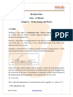 Class 11 Physics Revision Notes Work, Energy and Power