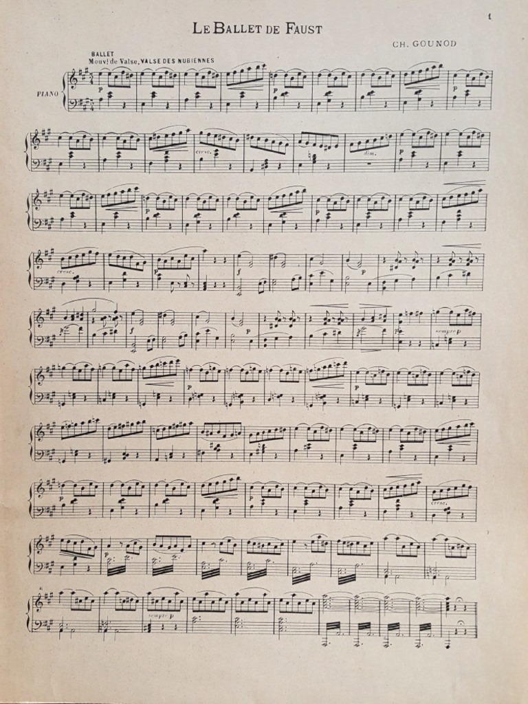 Faust, Ballet Music (Piano) | PDF