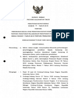 Perbup Nomor 58 Tahun 2019 TTG Perubahan Kedua Perbup Nomor 35 Tahun 2015 TTG Peraturan Pelaksanaan Perda Nomor 7 Tahun 2015 TTG Ppilkam