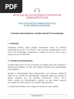 Contratos Administrativos - Noções Gerais...