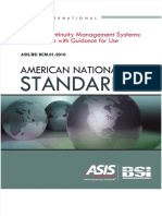 ASIS BSI BCM 01-2010 Business Continuity Management Systems