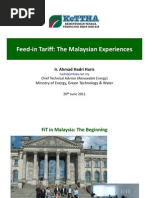 Download Ahmad Hadri Haris - Feed-In Tariff the Malaysian Experiences by Asia Clean Energy Forum  SN59404493 doc pdf