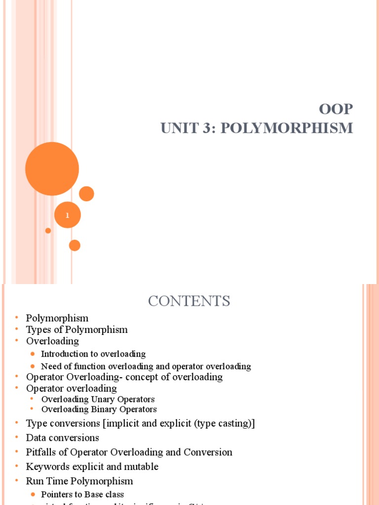 OOP Polymorphism & Overloading | PDF | Inheritance (Object Oriented ...