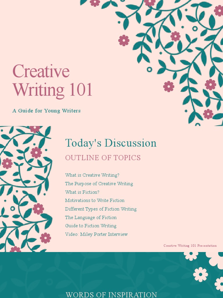 creative writing 101 pdf