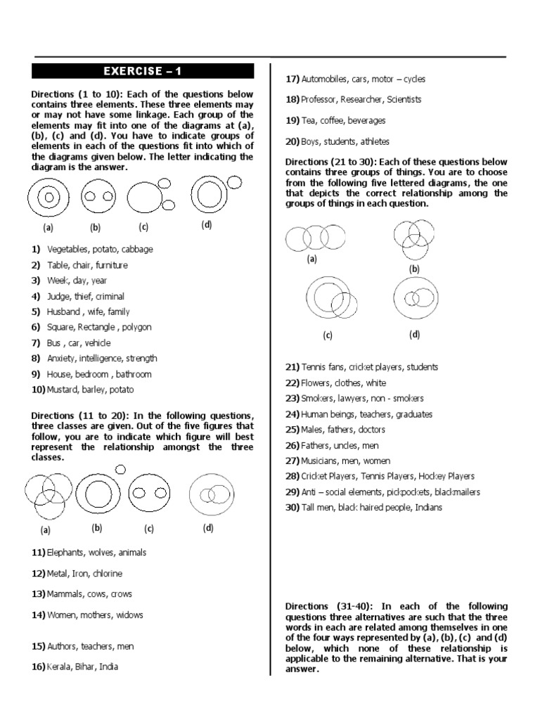 Chaptere 7 Venn Diagram | PDF