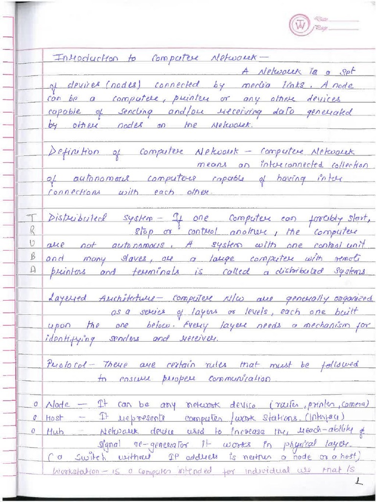 Networking Best Notes PDF