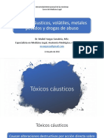 Tóxicos Cáusticos, Volátiles, Metales Pasados y Drogas de Abuso