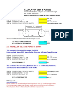 Pulley System Calculations Guide | PDF | Belt (Mechanical) | Torque