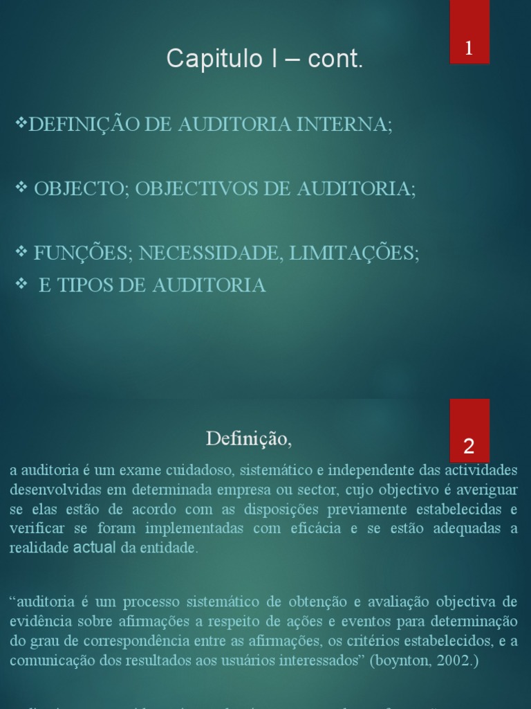 Definição e Tipos de Auditoria Interna | PDF | Auditoria interna ...