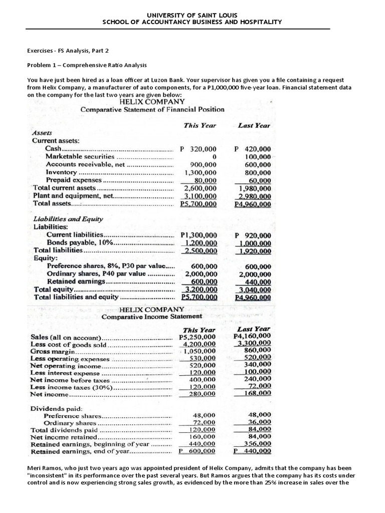 FS Analysis Part 2 Drill Online | PDF | Dividend | Stocks