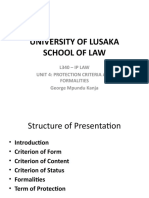 Unit 4 - Protection Criteria and Formalities