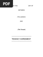 Sample of Tenancy Agreement