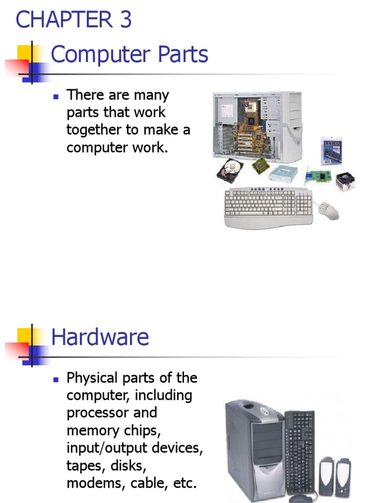 Chapter 3 Parts of Computer | PDF | Input/Output | Computer Data Storage