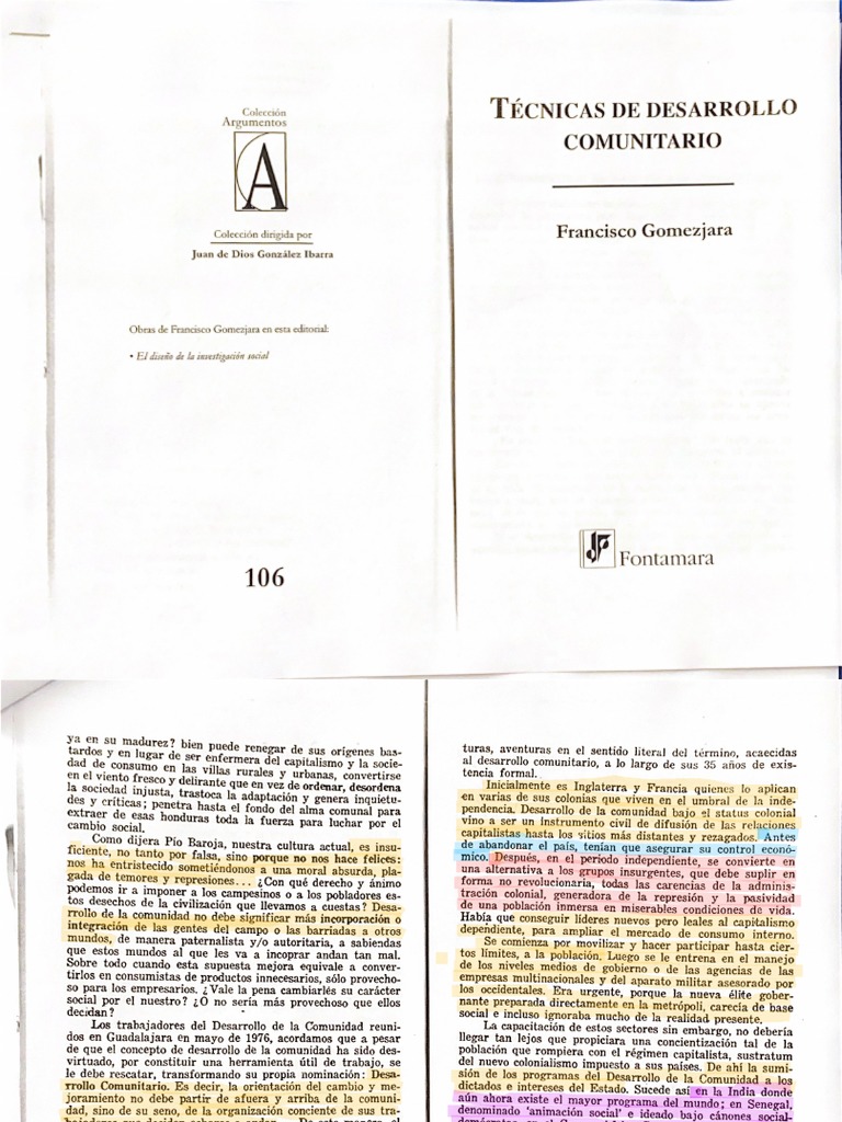 Técnicas de Desarrollo Comunitario | PDF