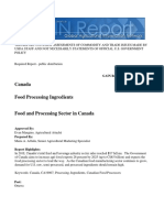 Canada Food Processing Industry and Ingredient Opportunities