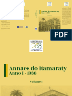 Annaes Do Itamaraty - Anno I - 1936 - Volume I