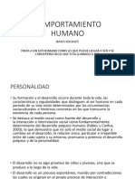 Comportamiento humano: Bases sociales del desarrollo de la personalidad