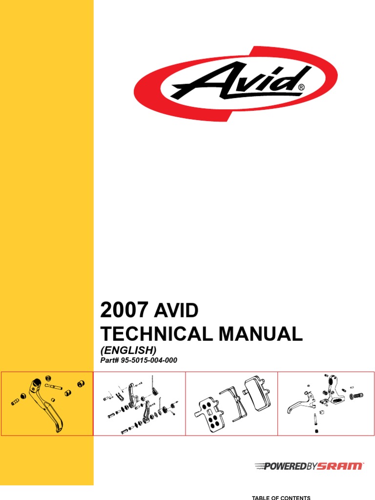 Avid Technical Manual: (English) | PDF | Screw | Mechanical Engineering